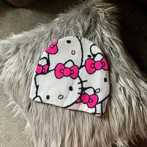 Hello Kitty Collage Print Cold Weather Beanie Cap